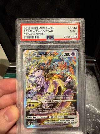Mewtwo Vstar PSA 9 Crown Zenith