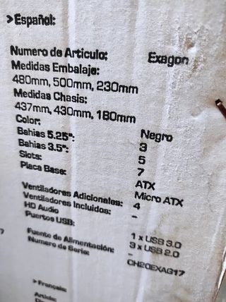 Caja PC Hiditec con Fuente de Alimentación