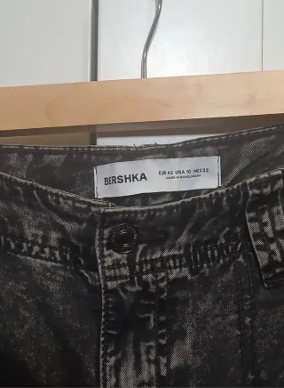 Pantalón Cargo Gris Bershka