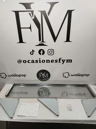 Estante VEVOR Cristal y Metal