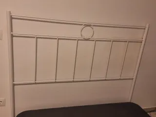 Cabecero de forja blanco