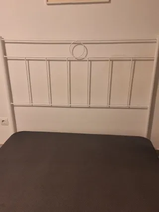 Cabecero de forja blanco