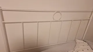 Cabecero de forja blanco