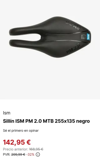 Sillín Antiprostatico ISM PM 2.0 Negro