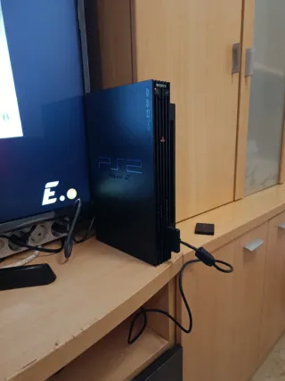 Consola PS2 Sony Negra Completa