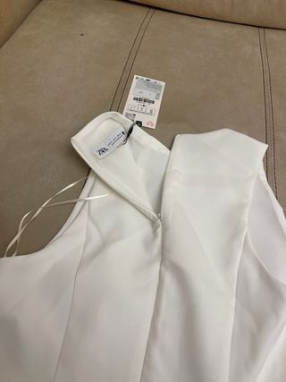 Vestido Blanco Zara Talla S Nuevo