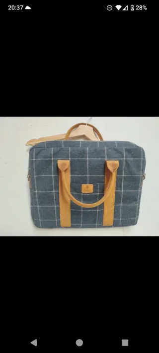 Maletín Faguo Lana y Cuero para Portátil