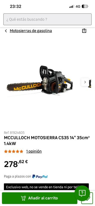 Motosierra  mcculloch CS 35