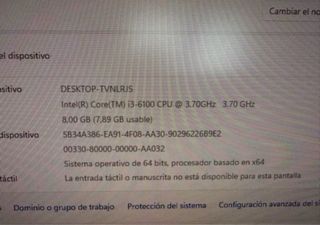 Torre PC i3 6100 8GB RAM 500GB SSD