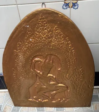 Cuadros Buda Dorado y Gris