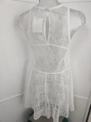 Vestido Zara blonda trasparente, nuevo