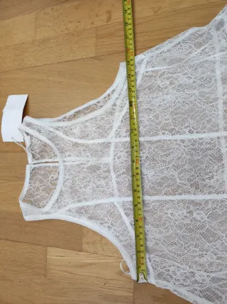 Vestido Zara blonda trasparente, nuevo