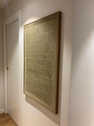 Cuadro decorativo tela y madera. 100x70