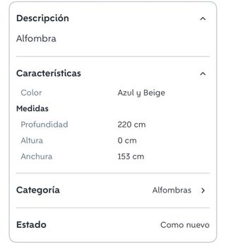 Alfombra Grande Azul y Beige (153 x 220 cm) - Esti