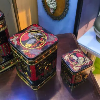 Cajas Lata antiguas diseño Oriental china vintage