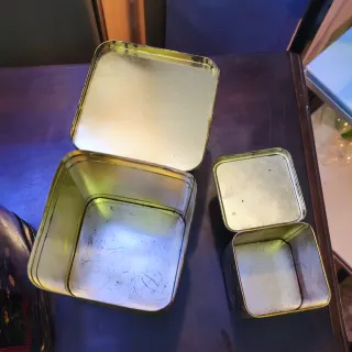 Cajas Lata antiguas diseño Oriental china vintage