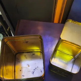 Cajas Lata antiguas diseño Oriental china vintage