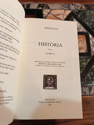 Heròdot - Història - Volums I i II - Fundació Bern