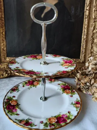 Alzatina 2 Piani Royal Albert Old Country Roses