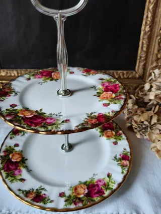 Alzatina 2 Piani Royal Albert Old Country Roses