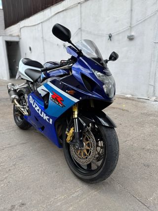 Suzuki GSX-R Moto Deportiva Azul y Blanca
