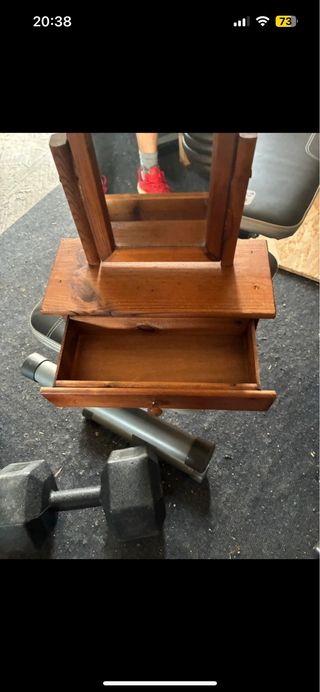 Specchio da toeletta in legno