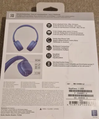 Sony WH-CH520 Auriculares Bluetooth Azul
