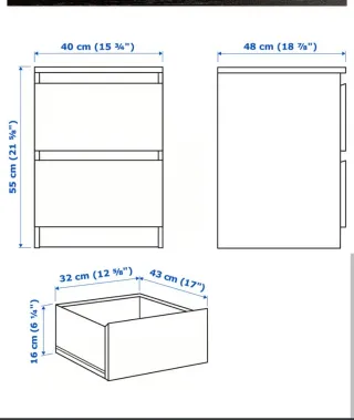 Mesa de noche marrón