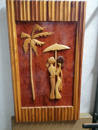 Cuadro Decorativo Madera Tallada