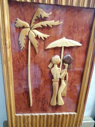 Cuadro Decorativo Madera Tallada