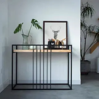 Estantería de Hierro Dorada y Blanca