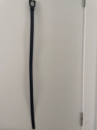 Cinturón piel negro mujer