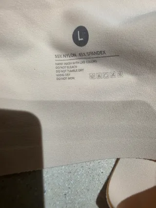 Sujetador Nylon Talla L Beige