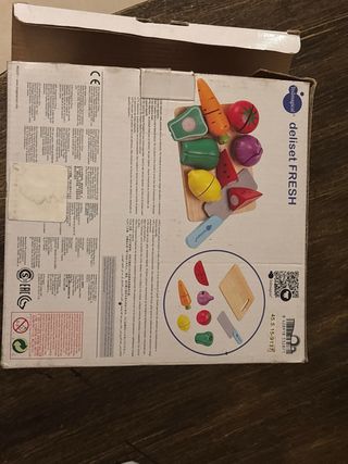 Set de frutas y verduras de madera