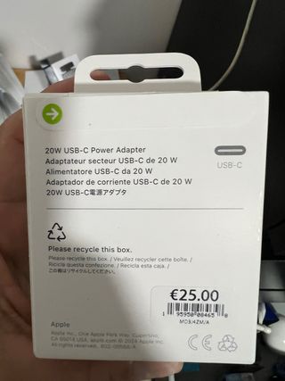 2 Cargadoress Apple USB-C 20W