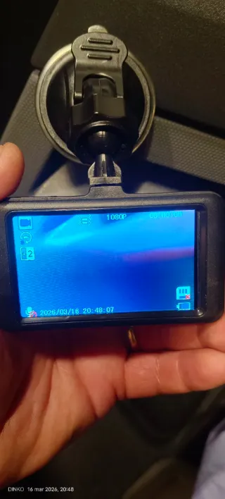 Cámara de coche con ventosa