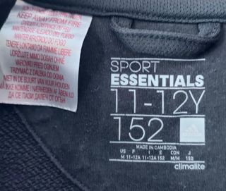 Felpa Adidas con cappuccio 11-12 anni