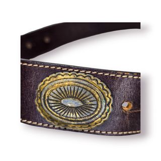 Cinto Pele Genuína CALEI Fivela Coração Vintage