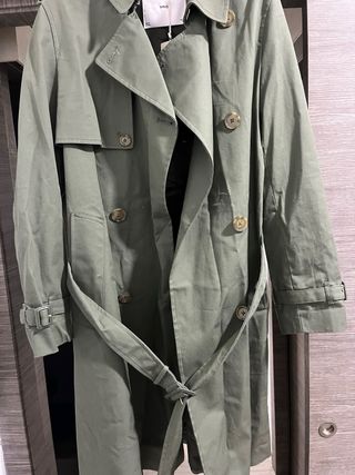 Gabardina Mango Verde Talla L