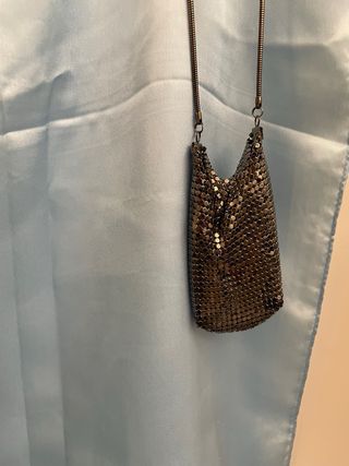 Collana maglia metallica argento brunito