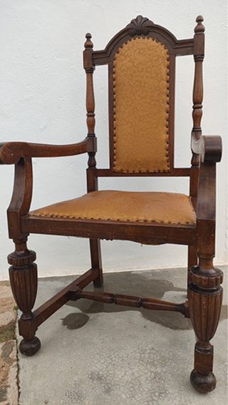 Mesa 6 sillas y 2 tronas madera maciza