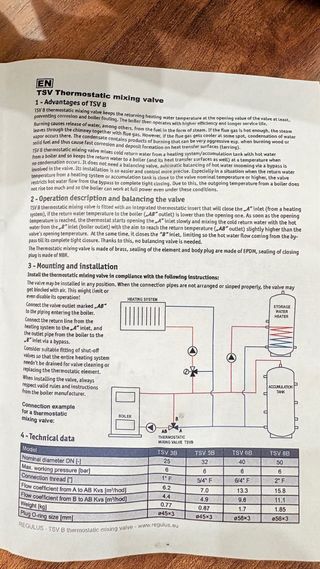 Válvula Anti-Condensação Regulus TSV3B 55°C