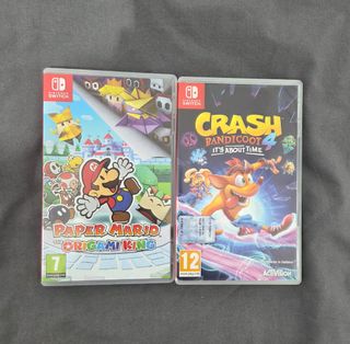 Paper Mario Origami King y Crash Bandicoot 4