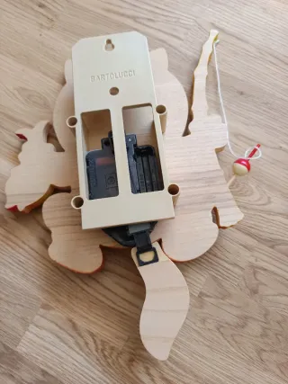 Reloj cuco infantil gato pescador