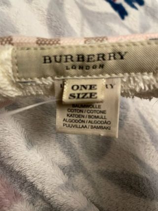 Visera Burberry Vintage Check Rosa - Talla Única