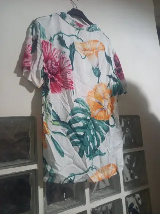 Camisa Hawaiana Flores Multicolor