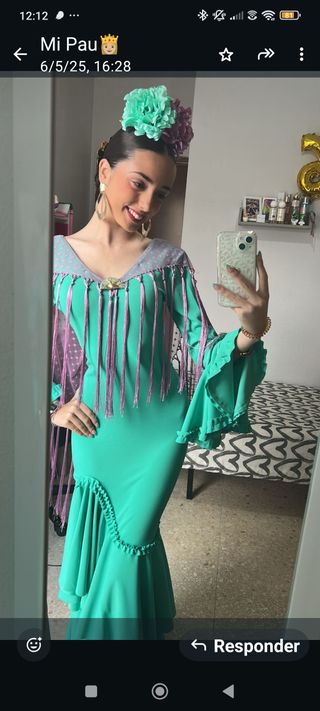 Traje de flamenca talla 32/34