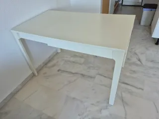 Mesa Ikea extensible blanca 70x80 a 70x120