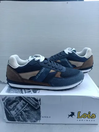 Zapatillas Lois Deportivas Azul/Marrón