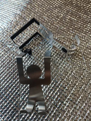 Colgadores Puerta Acero Inoxidable x4